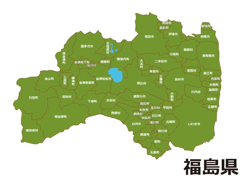 福島県の地図画像