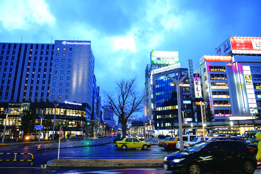 郡山市の街並みの画像