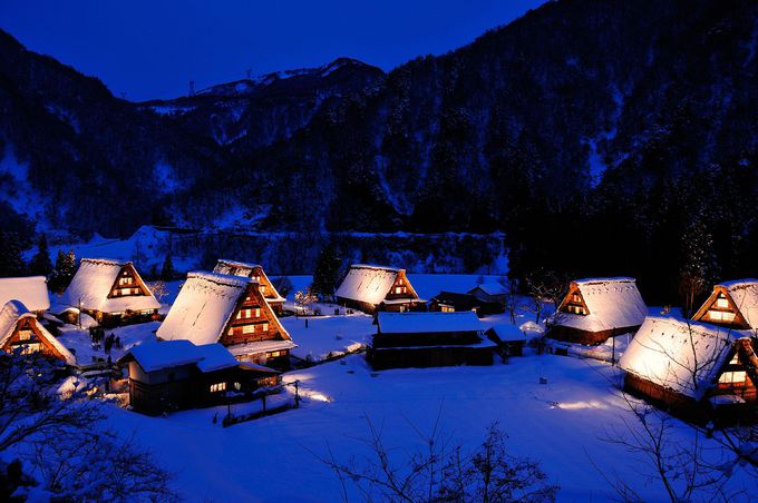 冬の富山県の風景画像