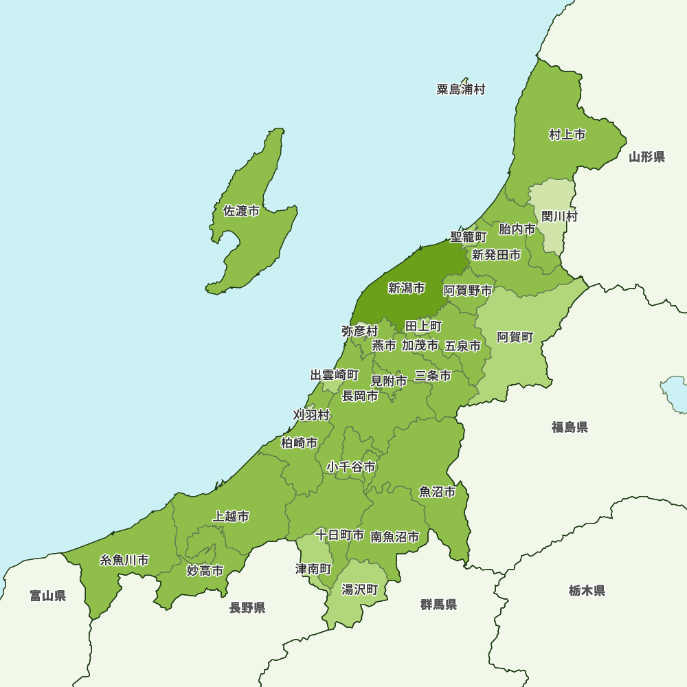 新潟県の地図画像