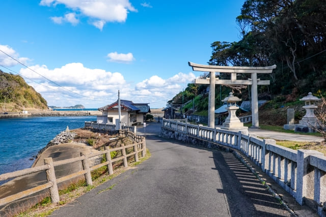 加部島の田島神社の風景