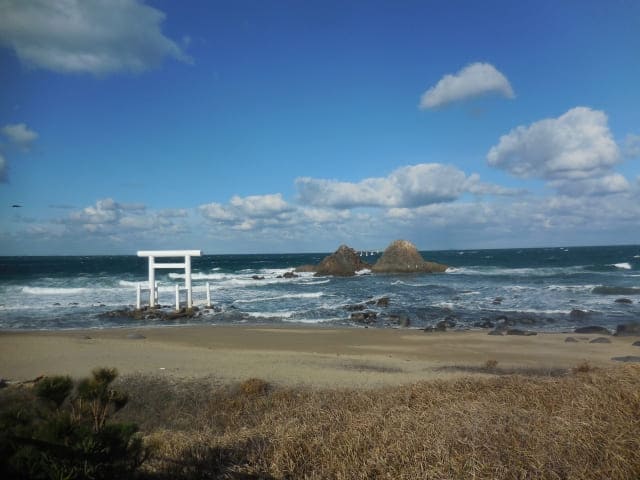 福岡の桜井二見ケ浦の風景